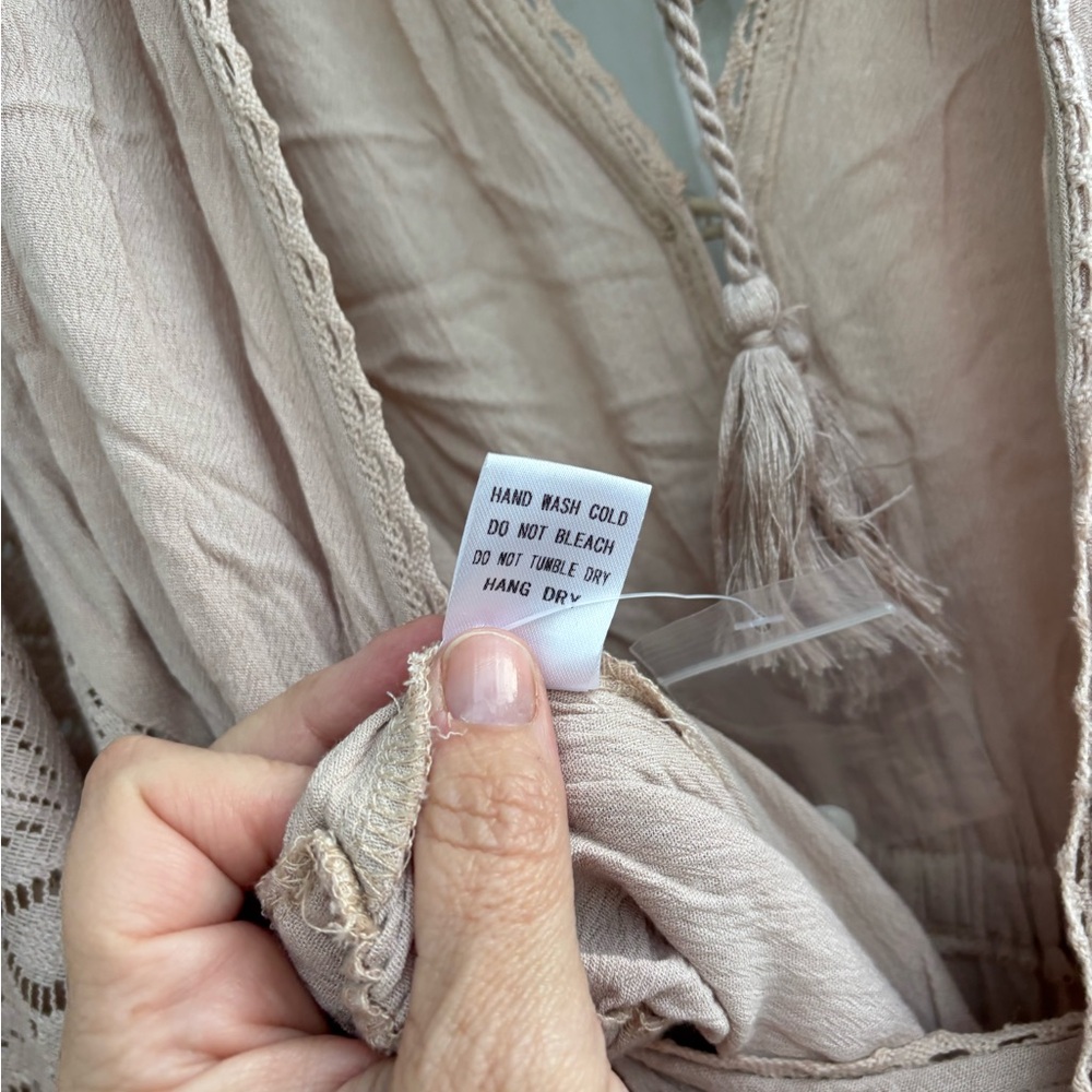 Elegant Beige Lace Jumpsuit - Picture 7 of 8